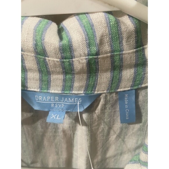 Women's DRAPER JAMES RSVP™ Button Front Bodysuit Striped Size XL - Picture 4 of 4